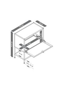 Tchibo - Buffet en m&eacute;tal &laquo; Cn3 &raquo; avec abattant, taupe