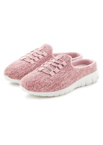 Vivance, Unisex, Hausschuh &raquo;Sneaker&laquo; Slipper, Pantoffel, Pantolette, Clog VEGAN, rose, 40, Sneaker zum Reinschl&uuml;pfen in leicht melierter Optik