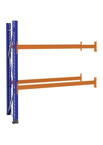 Rayonnage à palettes en acier, bleu/orange, h x l x p 2100 x 1925 x 750 mm, rayonnage additionnel eurokraft pro