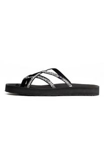 Minnetonka Zehentrenner 'Hanna' Damen, schwarz / weiß, Größe 38