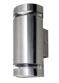 Lutec Lampen Focus Aussenwandleuchte Edelstahl, 2-flammig