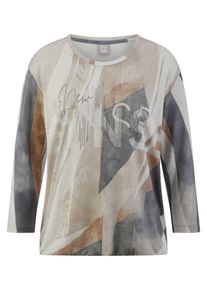 Rabe - Rundhals-Shirt mit 3/4-Arm, beige, Gr. 42, Baumwolle