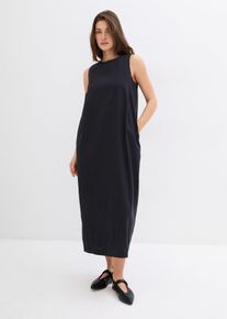 Maxikleid mit Eingriffstaschen aus Viskose-Mix in schwarz, Grösse 34, bonprix