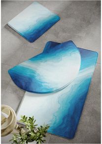 Badematte mit Memory Schaum in blau, 3 (Badematte 50/90 cm), bonprix