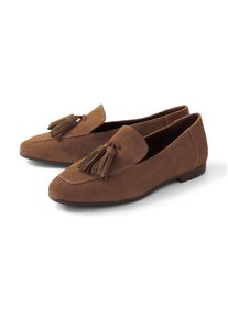 Tchibo - Loafers en cuir velours - taille: 42 - marron