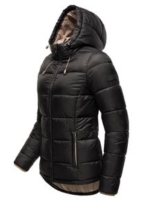 Marikoo, Femmes Veste d’hiver 'Leandraa', beige foncé / noir