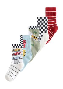 next Socken Jungen Gr&ouml;&szlig;e 19/22 hellblau / hellgr&uuml;n / rot / wei&szlig;