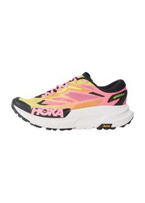 Hoka One One HOKA, Hommes Chaussure de course 'MAFATE X', citron / orange / rose / noir