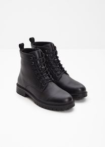 Schnürboots mit Profilsohle in schwarz, Grösse 45, bonprix