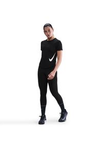 Nike Damen Tempo Swoosh Run Shirt schwarz
