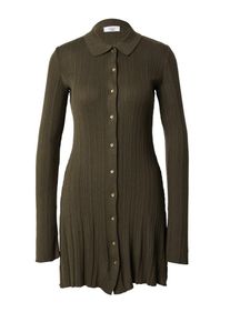 millane, Femmes Robes en maille 'Adelina', vert foncé