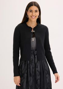 Trachten-Strickjacke in schwarz, Grösse 32/34 (XS), bonprix