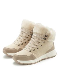 Lascana , Winterstiefelette »High Top Sneaker, Schnürschuh, Boots, Stiefelette« aus wasserabweisendem Material mit Warmfutter VEGAN , Mit...