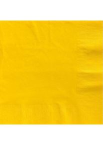 Amscan 50 serviettes jaunes Bâle 33cm