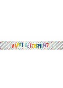 Amscan Banner in alluminio Happy Retirement 174 cm