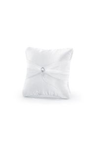 partydeco Dekorativer Kissen Tragring in Wei&szlig; 20 x 20cm