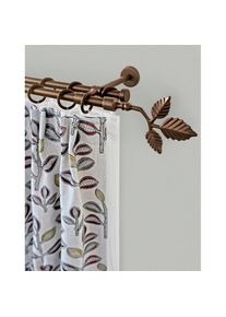 Garesa, Garesa Gardinenstange &raquo;RUSTIKA&laquo; &Oslash; 16 mm 2 l&auml;ufig-l&auml;ufig Wunschmassl&auml;nge rustikale Vorhanggarnitur, verl&auml;ngerbar, m. Ringe, Endk. Blatt, 