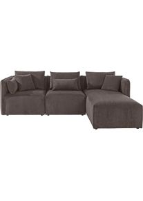 Ecksofa »Nöre L-Form« 3 Teile, in vielen Bezugsqualitäten und Farben. Modulteile s. "Nöre" , braun , Andas