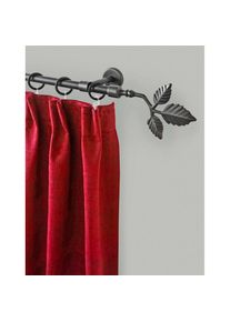 Garesa, Garesa Gardinenstange &raquo;RUSTIKA&laquo; &Oslash; 16 mm 1 l&auml;ufig-l&auml;ufig Wunschmassl&auml;nge rustikale Vorhanggarnitur, verl&auml;ngerbar, m. Ringe, Endk. Blatt, 