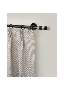 Garesa, Garesa Gardinenstange &raquo;BLACK&laquo; &Oslash; 20 mm 1 l&auml;ufig-l&auml;ufig Wunschmassl&auml;nge Vorhanggarnitur, verl&auml;ngerbar, Endknopf abgeschr&auml;gt 2-farbig, schwarz, 