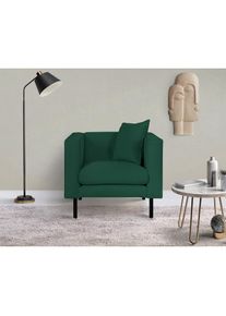 Home Affaire Sessel »Lillibeth Cocktailsessel, Loungesessel, Masse B/T/H: 90/74/83 cm« Zierkissen als Wendekissen 45x45 cm, in Samtoptik oder Cord , grün , Home...