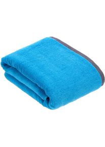 Badetuch »Prato« Uni Farben, mit melierter Optik im Saum , blau , Bugatti , Obermaterial: 100% Baumwolle