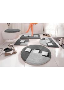 my home, my home Badematte »Ada, Badvorleger, Badezimmer Teppich« Höhe 21 mm rutschhemmend beschichtet fussbodenheizungsgeeignet schnell trocknend 