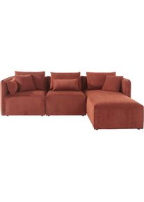 Ecksofa »Nöre L-Form« 3 Teile, in vielen Bezugsqualitäten und Farben. Modulteile s. "Nöre" , orange , Andas