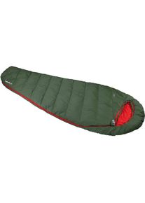 High Peak, Mumienschlafsack &raquo;Schlafsack Pak 1000 Eco&laquo;, gr&uuml;n, rot, B/L: 80cm x 220cm, Reissverschluss links, Mumienschlafsack
