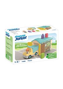 Playmobil , Spielbausteine »Junior LKW mit Sortiergarage 71686«