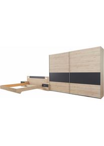 wimex , Schlafzimmer-Set »Angie« Set, 4 Stk. tlg. , grau , Nachttisch mit 2 Schubkästen