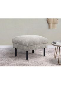Hocker »Lillibeth Polsterhocker, Sitzhocker, Masse B/T/H: 64/50/48 cm« passend zur Serie "Lillibeth", auch in Cord und Samtoptik , grau , Home Affaire