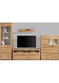 Wohnwand »Silkeborg« Set, 4 Stk. tlg. teilmassives Holz , braun , Home Affaire