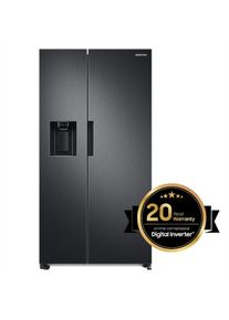 Samsung , Side-by-Side 178 cm hoch 91,2 cm breit , grau , 20 Jahre Garantie auf den Kompressor