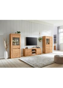 Wohnwand »Burani« Set, 3 Stk. tlg. teilmassives Holz , braun , Home Affaire