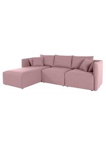Ecksofa »Nöre L-Form« 3 Teile, in vielen Bezugsqualitäten und Farben. Modulteile s. "Nöre" , rosa , Andas