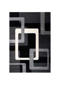 Teppich »Maxim« rechteckig 13 mm Höhe Hoch-Tief-Effekt, Kurzflor, 3D-Design, Kundenliebling , schwarz , my home , Obermaterial: 100% Polypropylen