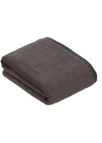 Badetuch »Prato« Uni Farben, mit melierter Optik im Saum , braun , Bugatti , Obermaterial: 100% Baumwolle