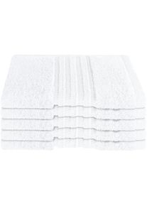 Gästehandtücher »Milano aus 100% Baumwolle mit eleganter Bordüre in Hoch-Tief-Optik« Made in Green , weiss , Schiesser , Obermaterial: 100% Baumwolle