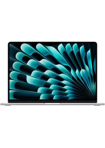 Apple , Notebook »MacBook Air 15 2025 M4 10C GPU / 24 GB / 1 TB Silber« 38,86 cm / 15,3 ′′ M4 1.000 GB SSD , Gehäuse aus recyceltem Aluminium, Touch..