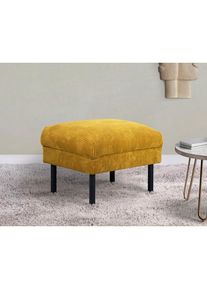 Hocker »Lillibeth Polsterhocker, Sitzhocker, Masse B/T/H: 64/50/48 cm« passend zur Serie "Lillibeth", auch in Cord und Samtoptik , gelb , Home Affaire