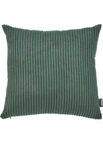 done., done. Dekokissen &raquo;Zoom&laquo; Kissenh&uuml;lle aus modernem Cordstoff, khaki, Obermaterial: 92% Polyester, 8% Nylon, 1 Stk.