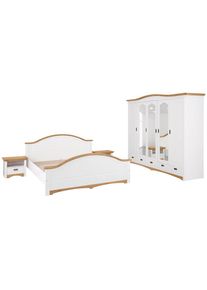 Home Affaire , Schlafzimmer-Set »"Konrad", komplettes Schlafzimmer mit grossem Schrank« Set, Kleiderschrank 5 türig mit Schubladen, 2 Nachttische,...