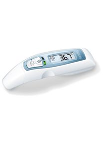 Sanitas, Fieberthermometer »SFT 65«, weiß, blau, Anzeige von Datum und Uhrzeit sowie Batteriewechselanzeige