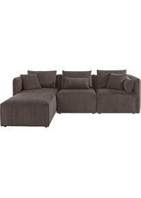 Ecksofa »Nöre L-Form« 3 Teile, in vielen Bezugsqualitäten und Farben. Modulteile s. "Nöre" , braun , Andas