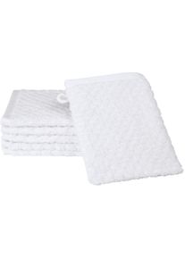 Waschhandschuh »Harmony« 100 % Baumwolle, Hoch Tief Struktur, viele Farben , weiss , Ross , Obermaterial: 100% Baumwolle