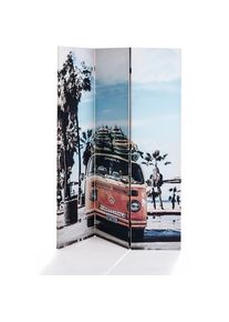 Locker, Locker Paravent &raquo;24216-06&laquo;, bunt, Leinen, Papier, B/H/T: 120 cm x 170 cm x 1 cm