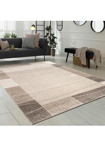 Teppich »Sinai 054« rechteckig 13 mm Höhe Kurzflor, mit Bordüre, Wohnzimmer & Schlafzimmer, Kundenliebling , braun , Paco Home , Obermaterial: 100%...