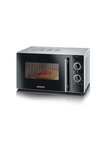 Severin, Mikrowelle &raquo;MW 7875, Silberfarben, Schwarz&laquo; 700 W, silberfarben, Einheitsgr&ouml;&szlig;e, Mikrowelle