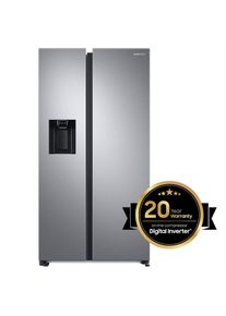 Samsung , Side-by-Side 178 cm hoch 91,2 cm breit , grau , 20 Jahre Garantie auf den Kompressor